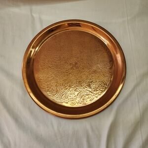 Vintage Floral Embossed serving tray 12 inch charger b44
